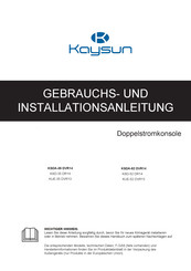 Kaysun KSD-52 DR14 Gebrauchs- Und Installationsanleitung