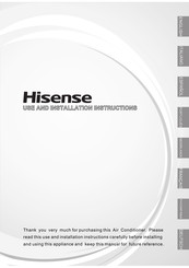 Hisense New Comfort Installations- Und Gebrauchsanweisungen