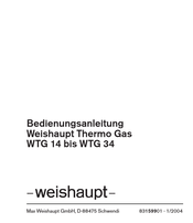 Weishaupt Thermo Gas WTG 34 Bedienungsanleitung