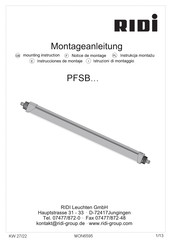 RIDI PFSB-Serie Montageanleitung