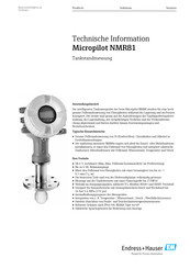 Endress+Hauser Micropilot NMR81 Technische Information