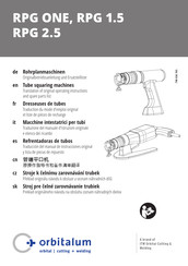 ITW Orbitalum RPG ONE Originalbetriebsanleitung Und Ersatzteilliste