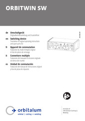 ITW orbitalum ORBITWIN SW Originalbetriebsanleitung Und Ersatzteilliste