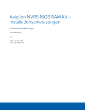 Avigilon NVR5-RAM-16GB-A Installationsanweisungen