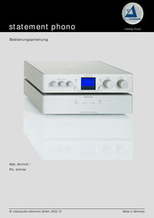 clearaudio electronic statement phono Bedienungsanleitung