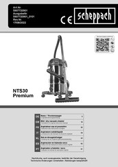 Scheppach NTS30 Premium Original Bedienungsanleitung