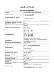 AJAX DoorProtect Kurzanleitung
