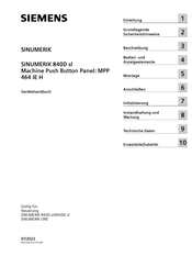 Siemens SINUMERIK 840DE sl Gerätehandbuch