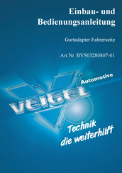 Veigel BVS03280807-01 Einbau- Und Bedienungsanleitung