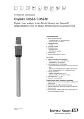 Endress+Hauser Oxymax COS22 Technische Information