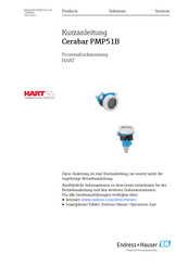 Endress+Hauser Cerabar PMP51B Kurzanleitung