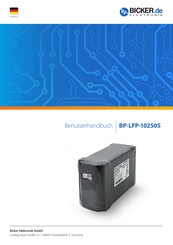 Bicker Elektronik BP-LFP-10250S Benutzerhandbuch