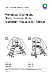 GÜNZBURGER STEIGTECHNIK 50104 Montageanleitung Und Benutzerinformation