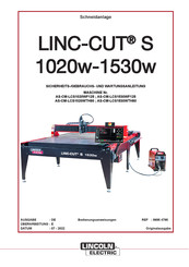Lincoln Electric LINC-CUT S 1020w Gebrauchs- Und Wartungsanleitung