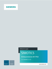 Siemens SIMOTICS 1FE2 Projektierungshandbuch