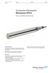 Endress+Hauser Memosens CFS51 Technische Information