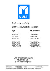 Multi 70/40PCET-L Bedienungsanleitung