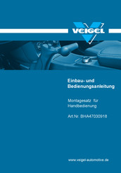 Veigel BHA47030918 Einbau- Und Bedienungsanleitung