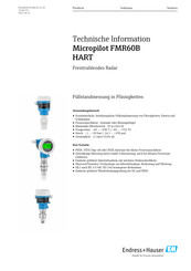 Endress+Hauser Micropilot FMR60B Technische Information