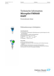 Endress+Hauser Micropilot FMR66B Technische Information