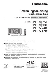 Panasonic PT-RQ25K Bedienungsanleitung Und Funktionsanleitung