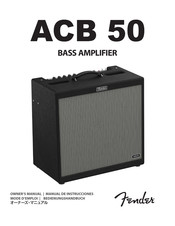 Fender ACB 50 Bedienungshandbuch