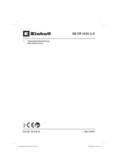 EINHELL GE-CR 18/20 Li E Originalbetriebsanleitung