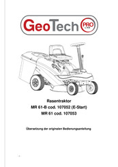 Geotech 107052 Übersetzung Der Originalen Bedienungsanleitung