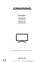 Grundig 55 GOB 9099 OLED-Fire TV Edition HF Kurzanleitung