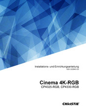 Christie CineLife+ 4K-RGB Installations- Und Einrichtungsanleitung