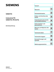 Siemens SIMATIC IPC327G Betriebsanleitung