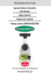 Keimling Naturkost Omega Juicers MM900HDS Bedienungsanleitung