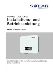 Sofar Solar SOFAR 12KTLX-G3 Installation Und Betriebsanleitung