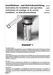 Beko OWAMAT 1 Installation Und Betriebsanleitung