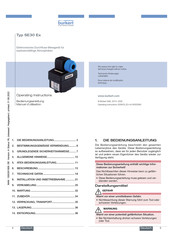 bürkert SE30 Ex Bedienungsanleitung