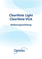 Optelec ClearNote Bedienungsanleitung