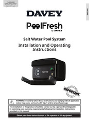 Davey PoolFresh Installations- Und Betriebsanweisungen