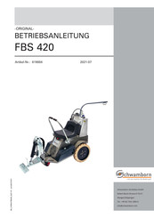 Schwamborn FBS 420 Originalbetriebsanleitung