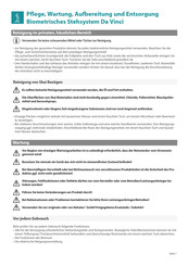 Rehatec Da Vinci Pflege Und Wartung