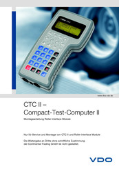 VDO Compact-Test-Computer II Montageanleitung