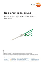 testo 803170 4211 Bedienungsanleitung