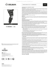 orliman oneplus Gebrauchs- Und Pfegeanleitung