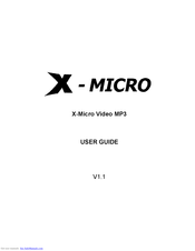 X-Micro XMP3-M1GF Bedienungsanleitung