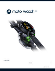 Motorola Moto Watch 100 Bedienungsanleitung