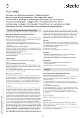 steute ZS 75 HES Montage- Und Anschlussanleitung