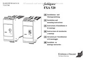 Endress+Hauser FXA520 Installations- Und Montageanleitung