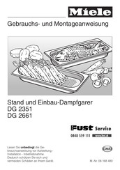 Miele DG 2661 Gebrauchs- Und Montageanweisung