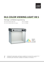 JUST NORMLICHT DLS Color Viewing Light v8 S Montage- Und Bedienungsanleitung