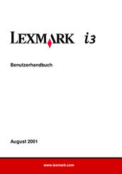 Lexmark i3 Benutzerhandbuch