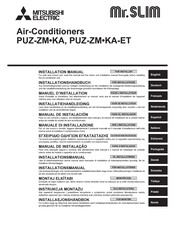 Mitsubishi Electric Mr.SLIM PUZ-ZM KA Serie Installationshandbuch